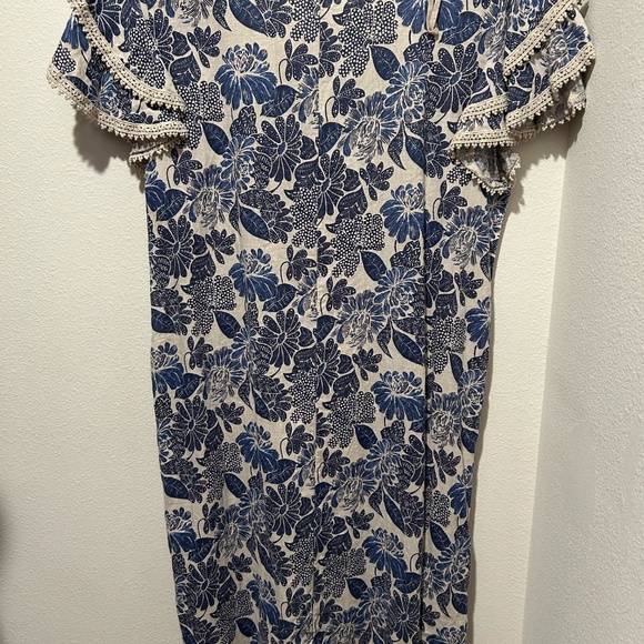 Luisa Perla Blue and White Dress - Picture 4 of 4